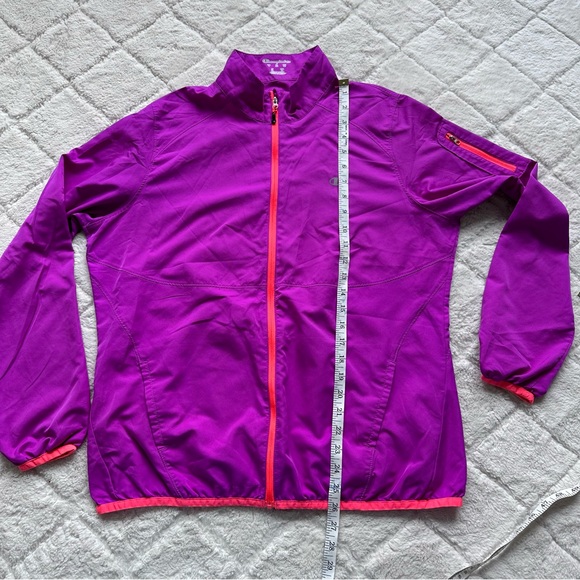 Champion | Lightweight Full Zip Windbreaker Jacket Raspberry | Size Large - Picture 11 of 11